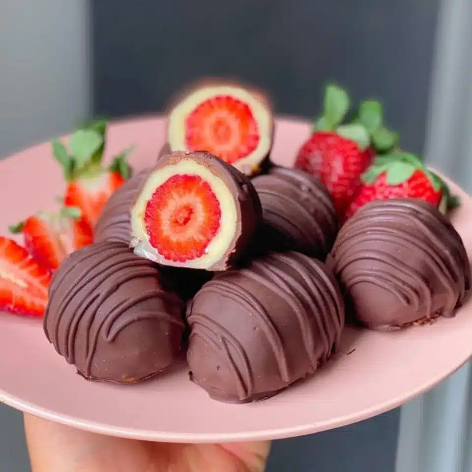 Morango com Brigadeiro Belga